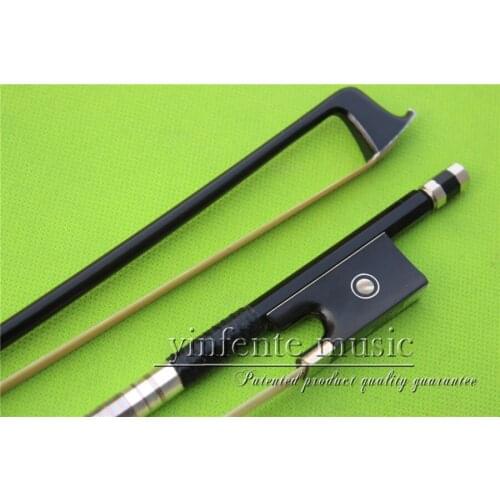 XHT-0059# new one 4/4 Violin Bow black Carbon Fiber Fine Sliver String High Quality