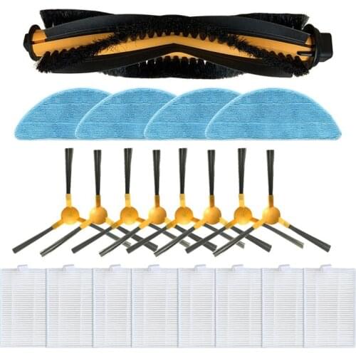 Vacuum Cleaners Parts Accessories for MOOSOO Robot RT30 RT40 RT50 Main Brush HEPA Filter Side Brush Kit Accessory Set