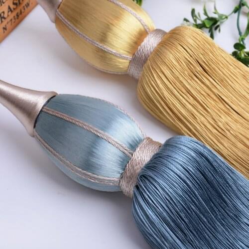2Pcs New Curtain Tassel Fringe Tiebacks Straps Hanging Belt Ball Curtain Accessories Brush Bind Buckle Curtain Holder
