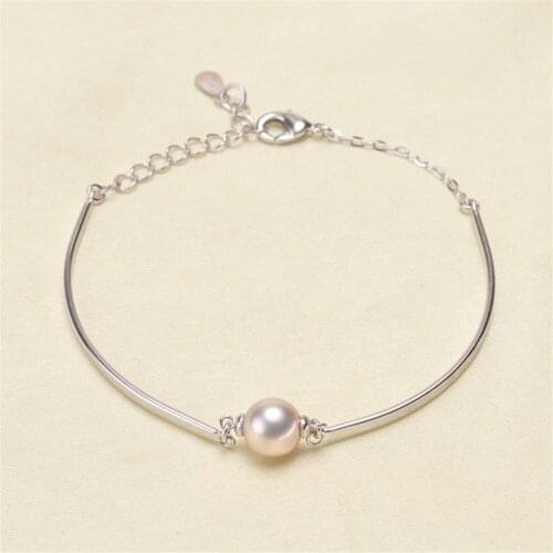 DIY pearl accessories 925 silver pearl jade bracelet empty hold fashion bracelet holder