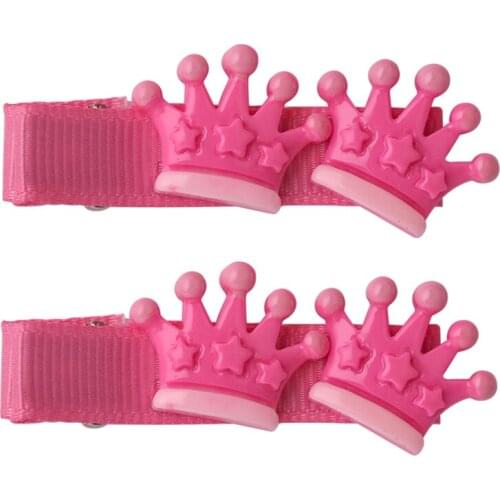 1Pair=2pcs New Arrival Mini Crown Barrettes Little Girls Hairpins Children Headwear Princess Crown Hair Clip