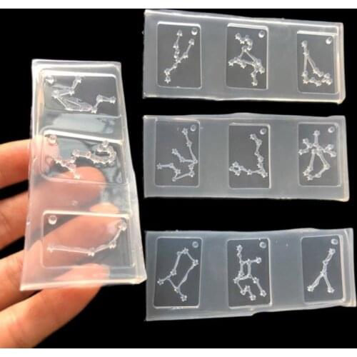 1pc Creative Astrology Resin Mold Creative Constellation Silicone Mold Horoscope Epoxy Mold DIY Jewelry Making Accessories
