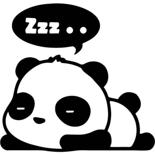 15.9CM*15.2CM Cartoon Panda Sleep Decoration Vinyl Decal Car Door Car Sticker