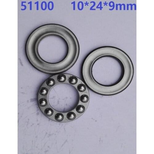 50pcs 51100 Axial Ball Thrust Bearing plane thrust ball bearing 10x24x9mm
