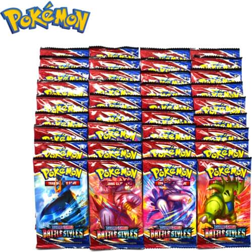 9PCS/1Bag Pokemon Cards Anime Sword & Non Repeat English Cards Game Battle Carte Trading Pikachu Mewtwo Children Pokemon card To