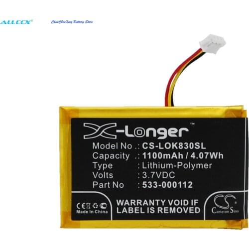 Cameron Sino 1100mAh Keyboard Battery 533-000112, L/N 1406 for Logitech IIIuminated Living-Room Keyboa, K830