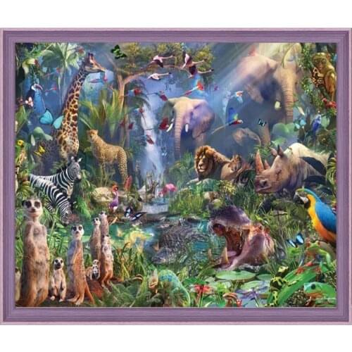 Diamond embroidery elephant giraffe leopard animals diamond painting cross stitch kits 5d full square round drill puzzle