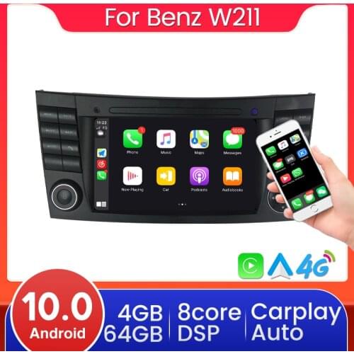 NaviFly Android 10 Car Radio Multimedia Player Carplay For Mercedes Benz E-Class W211 W219 E200 E220 E300 GPS Navigation BT RDS