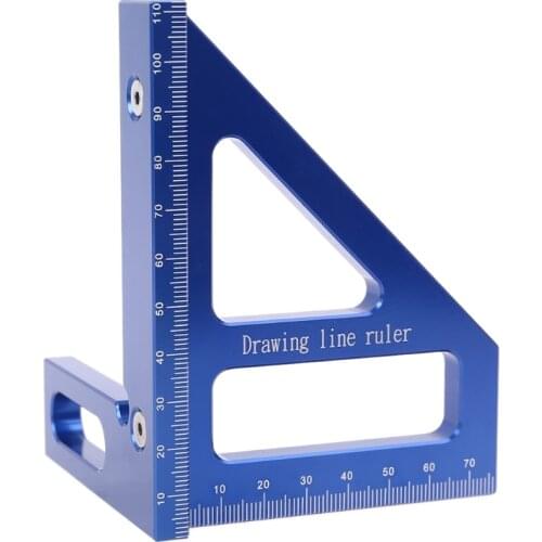 Woodworking Square Protractor Aluminum Alloy Miter Triangle Ruler High Precision Layout Measuring Tool for Engineer