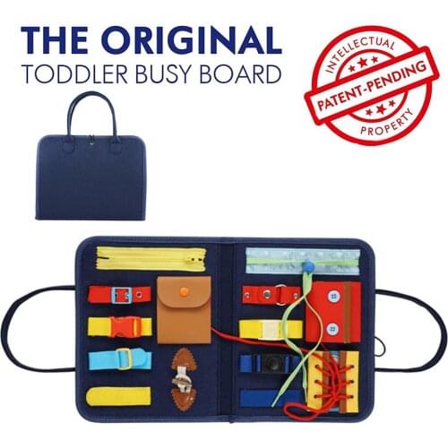 Kids Busy Board Buckle 1-5 years old Zip Button Lace Up Tool Toy Montessori Early Education Dress Aids Preschool Toys for Kids