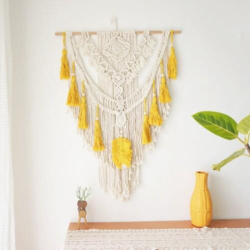 Home Decor Bohemian Style Pendant Home Decoration Accessories Hand Woven Wall Decorations Simple Home Stay Decor Holiday Gifts