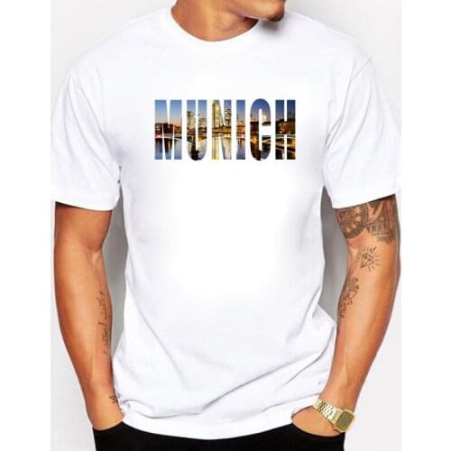 German Purpose Tour City Design Munich Prints T Shirt Men Cotton Summer Casual Tshirt for Top Quality