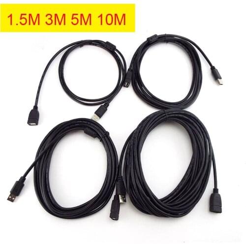 1.5M 3M 5M 10M Male To Female USB Cable USB 2.0 A/F Extender Cord Wire High Speed Data Extension Cable For PC Laptop Keyboard