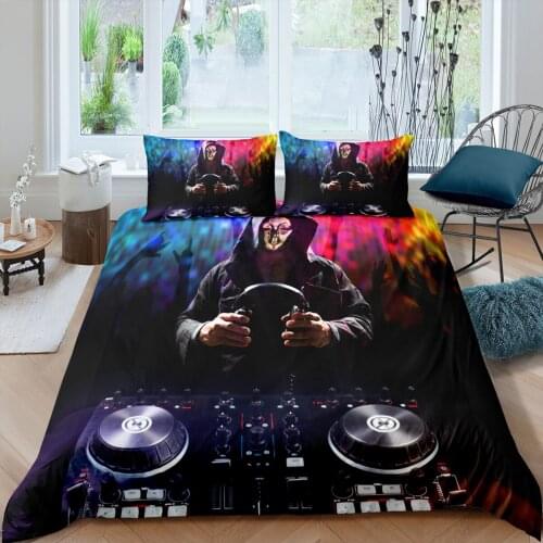 New Hot dj 3D Bedding Set Fashion Digital Printed Duvet Cover Set+1/2 Pillowcase 2/3pcs King Twin Size Bedroom Decor Textiles