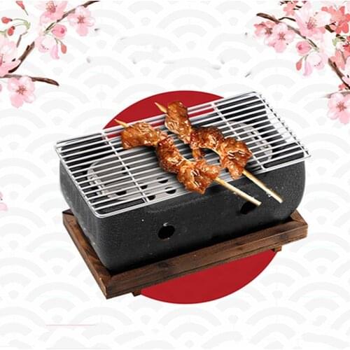 Korean Charcoal Barbecue Grill Stainless Steel Non-stick Barbecue Tray Grills Aluminium Alloy Indoor Outdoor Camping Picnic Tool