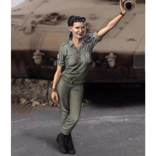 1：35 resin soldier model military theme Israeli female soldier GK white model hand