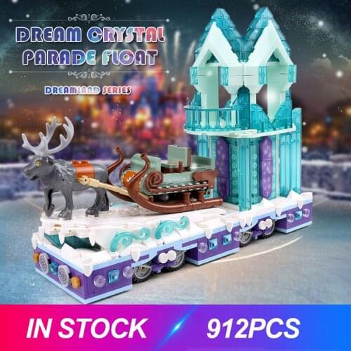 Mould King 11002 Snow World Series Girls City Friends Princess Fantasy Winter Village Sleigh Building Blocks Bricks 41166 Toy