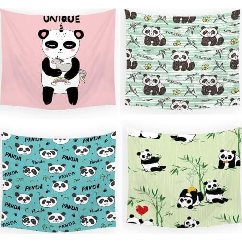 Cartoon anime panda dorm decor wall decor dorm room decor wall decor bedroom wall tapestry forest Decoration for bedroom india