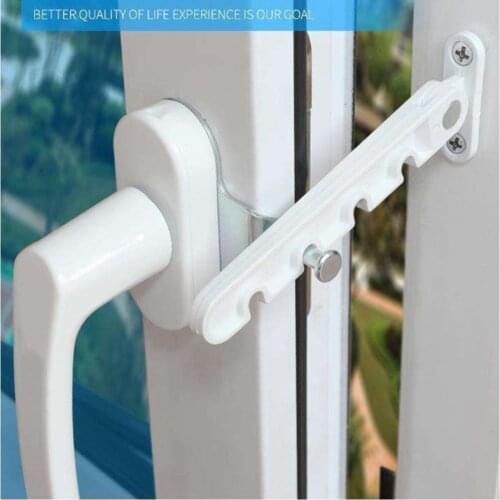 Child Safety Protection Window Limiter Latch Position Stopper Casement Wind Brace Home Security Door and Windows Sash Lock Metal