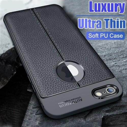 Luxury Leather PU Silicone Soft Case On The For iphone 8 7 6 6s PLus X Full Cover For iphone X Xr Xs Max Shockproof Bumper Case