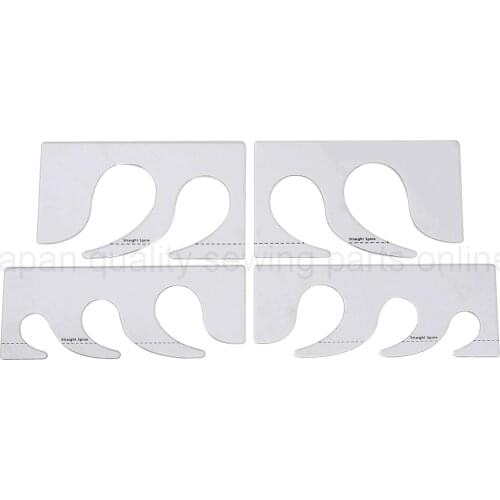 Quilters templates Ruler Feather Plume ruler template for sewing machine 1set=4pcs #QTSKEF4
