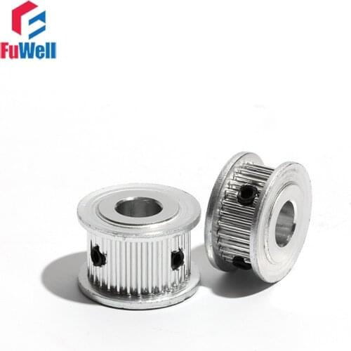 2GT-36T Timing Belt Pulley 5/6/6.35/7/8mm Bore Aluminum Alloy Toothed Pulley 7mm/11mm Belt Width GT2 36Teeth Transmission Pulley