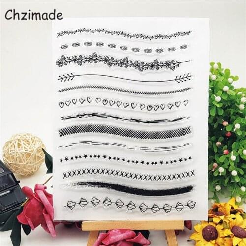 Chzimade Flower Design Clear Stamps Seal 14x18cm For DIY Scrapbooking Card Making Album Decorative Silicone Stamp Crafts