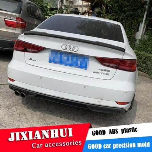 For Audi A3 Spoiler 2017-2019 Audi A3 Spoiler TF ABS plastic Material Car Rear Wing Color Rear Spoiler