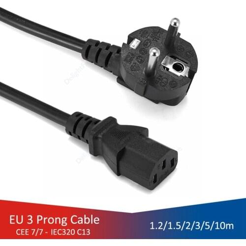 Antminer IEC 320 C13 Power Extension Cord 1.2/1.5/2/3/5m Schuko EU PC Power Extension Cords For PC Computer PSU Bitmain Antminer