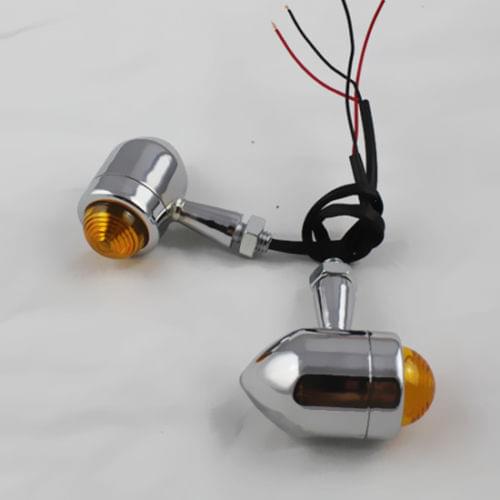 Motorcycle Scooter Turn Signal Lamp Indicator Blinker Chrome Amber Light For Honda Yamaha Suzuki Kawasaki