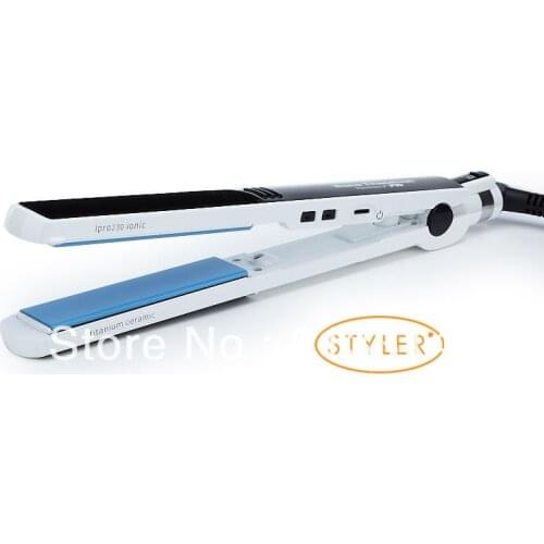 Professional High quality Titanium Ceramic Hair Straightening Hair Straightener Iron white-Fast shipping