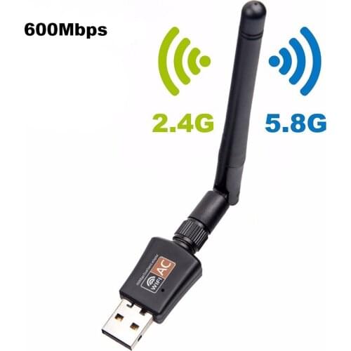 600Mbps 5G/2.4G Wifi Adapter Dongle USB Dual Band RTL8811AU Wifi Antenna LAN Adapter For Windows Mac Desktop/Laptop/PC