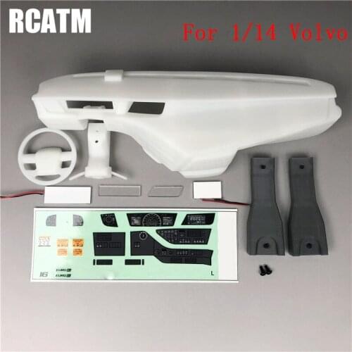 1:14 Truck Plastic Internal Center Console Cab Cabin Left Right For 1/14 Tamiya RC Truck For Volvo FH16 750 56360 DIY