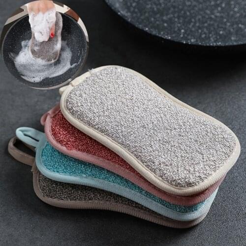 1/2/5pcs Magic Sponge Kitchen Cleaning Brush Microfiber Wiping Rags Sponges for Washing Pot Bowl Dishcloth Bathroom Accessories
