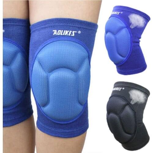 1 pair AOLIKES Basketball Skating Shockproof Sponge Pad Knee Support Brace