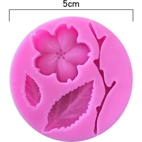 1PC Candy Mould Peach Blossom Shape Fondant Molds Cake Stencils Silicone Mold Baking Kitchen DIY Tools Random Color