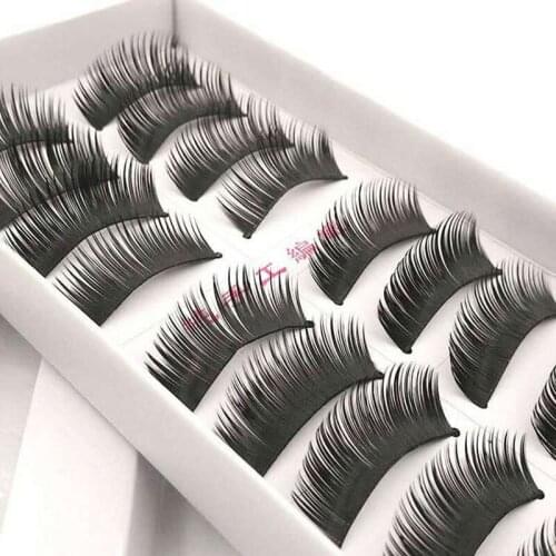 10 Pairs Eyelashs Long 3D Chemical Eyelashes Lashes False Eyelashes Natural Thick Handmade Full Strip Lashes Volume Soft Mink