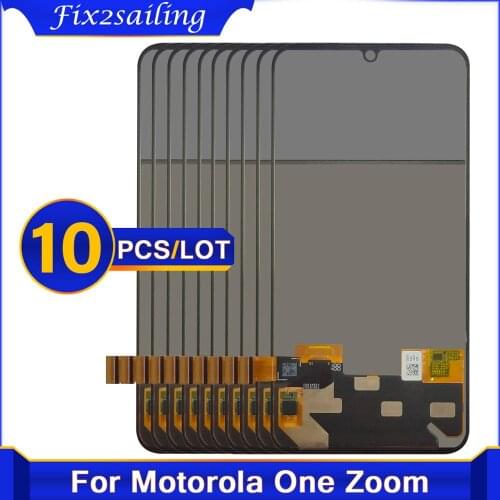10PCS 6.39'' Original for Motorola Moto One Zoom LCD Display Touch Screen Digitizer Assembly for Moto One Pro LCD XT2010 Screen