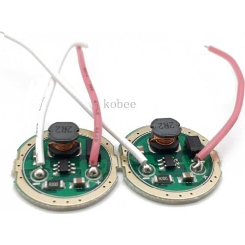 10PCS 3W LED driver 16mm/20mm DC3.7V 1 Mode LED Flashlight Driver for CREE XRE-Q5/XPE XP-E /XBD XB-D all kind of 3W LED Light