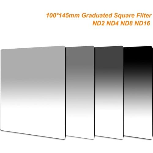 100mm x 145mm Graduated ND2 ND4 ND8 ND16 Neutral Density 100*145mm Graduated Square Filter for Lee Cokin Z series