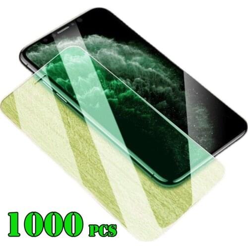 1000pcs Green Light Protect Eyes 2.5D Tempered Glass Screen Protector Film For iPhone 12 Mini 11 Pro Max XS XR X 8 7 6 Plus SE
