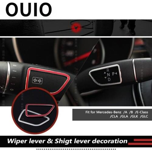 2pc Car Wiper Lever shift Frame Stickers For Mercedes Benz W212 W213 W176 W246 C117 X253 A B E GLA GLK CLA GLC Class Accessories