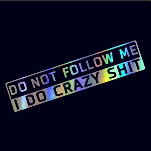 Three Ratels FD100 Dont follow me 3D Funny Car Stickers and Decals Car Styling Decoration Door Body Vinyl Stickers Accessories