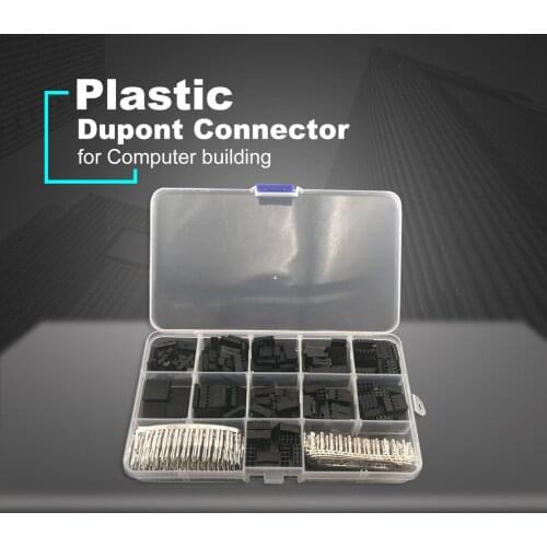 620pcs Dupont Connector 2.54mm, Dupont Cable Jumper Wire Pin Header Housing Kit, Male Crimp Pins+Female Pin Terminal Connector