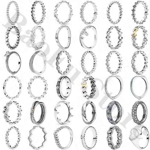 BaoFu 925 Sterling Silver Ring Shiny Five-pointed Star Love Vortex Suitable for Original European Female Couple Banquet Jewelry