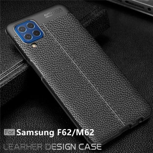 For Cover Samsung Galaxy M62 Case For Samsung A12 Capas Shockproof Soft Bumper TPU Leather For Fundas Samsung M62 F62 Cover 6.7"