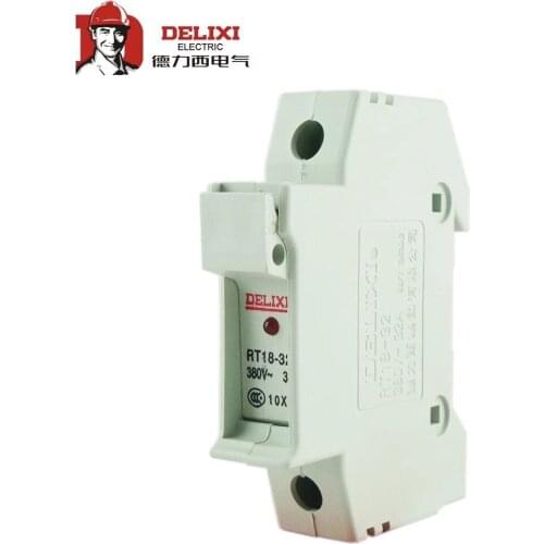 DELIXI RT18-63X RT18-125X 1P Fuse Base Fuse Holder with LCD led light