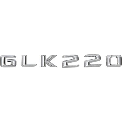 Chrome " GLK 220 " Car Trunk Rear Letters Word Badge Emblem Letter Decal Sticker for GLK Class GLK220