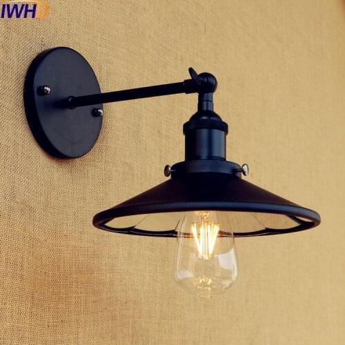 IWHD Black Antique Vintage Wall Lights For Home Edison Retro Wall Lamp LED Loft Industrial Rustic Edison Sconces Lampe Murale