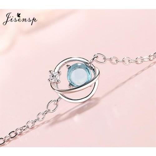 Jisensp Delicate Classic Planet Rhinestone Bracelet Geometric Charm Bracelet Fashion Jewelry for Women Girls Christmas Gift